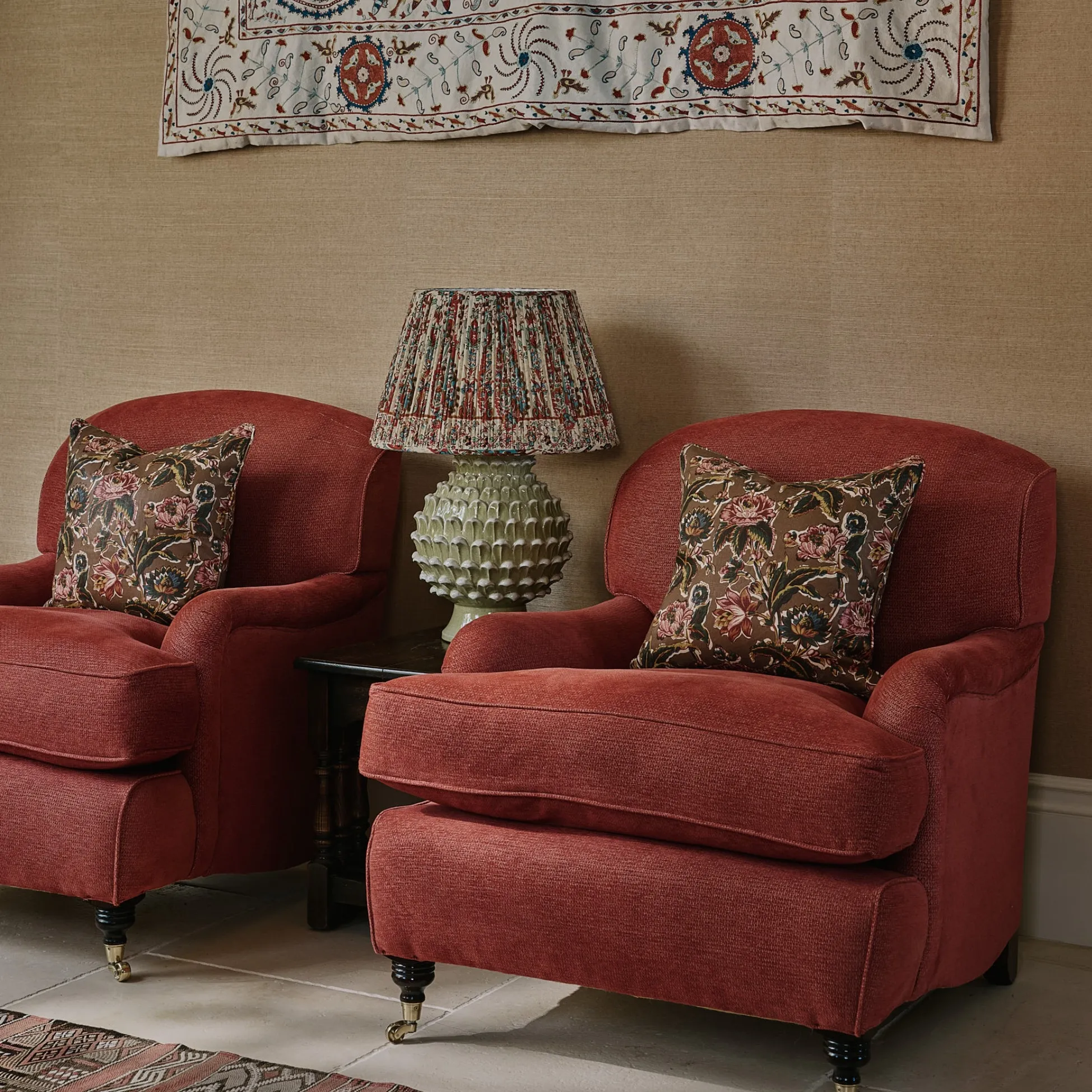 Chenille Woven - Coral